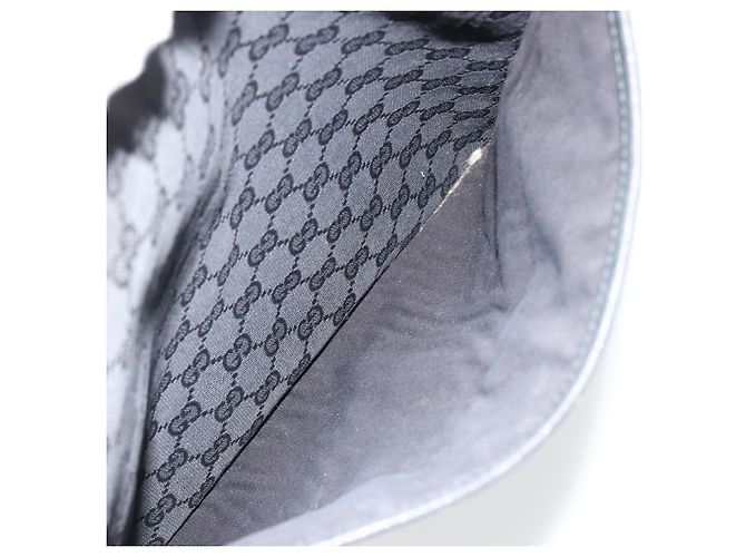 Borsa a Spalla GUCCI GG Canvas Nera Argento 122791 Auth 180778 Nero - vista 23
