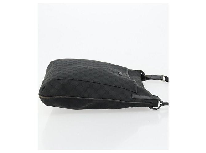 Borsa a Spalla GUCCI GG Canvas Nera Argento 122791 Auth 180778 Nero - vista 3