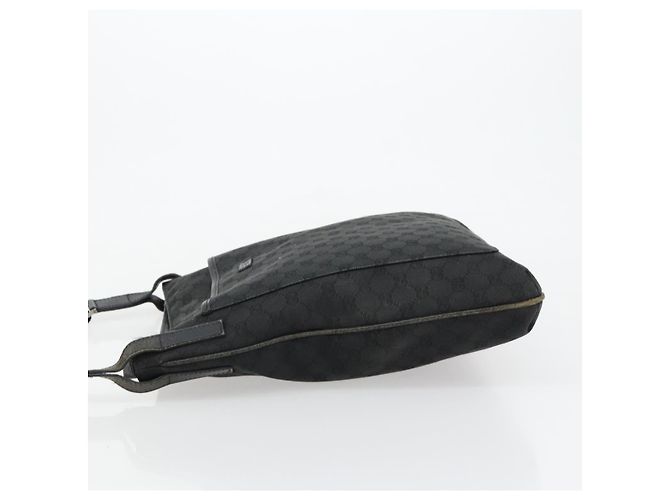 Borsa a Spalla GUCCI GG Canvas Nera Argento 122791 Auth 180778 Nero - vista 4