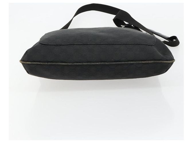 Borsa a Spalla GUCCI GG Canvas Nera Argento 122791 Auth 180778 Nero - vista 5