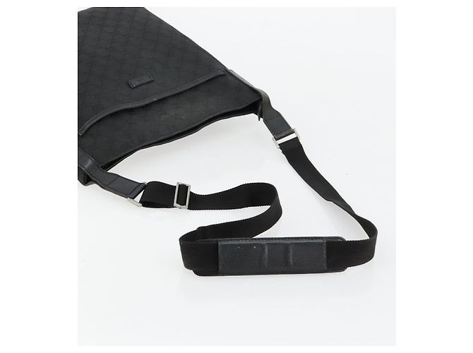 Borsa a Spalla GUCCI GG Canvas Nera Argento 122791 Auth 180778 Nero - vista 7