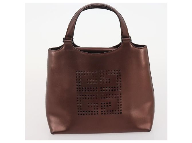 Borsa GIVENCHY Chloe in Pelle Set da 3 Nero Marrone Auth 178857 - vista 17