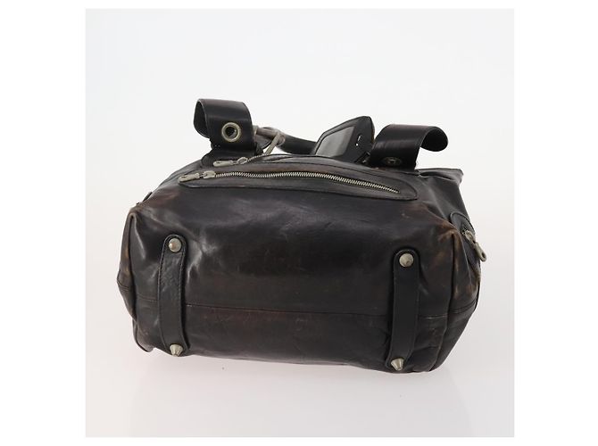 Borsa GIVENCHY Chloe in Pelle Set da 3 Nero Marrone Auth 178857 - vista 7