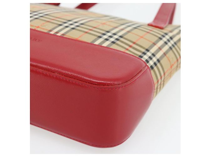 BURBERRY Nova Check Tote Bag Canvas Beige Gold Auth 182564A Golden - Ansicht 9
