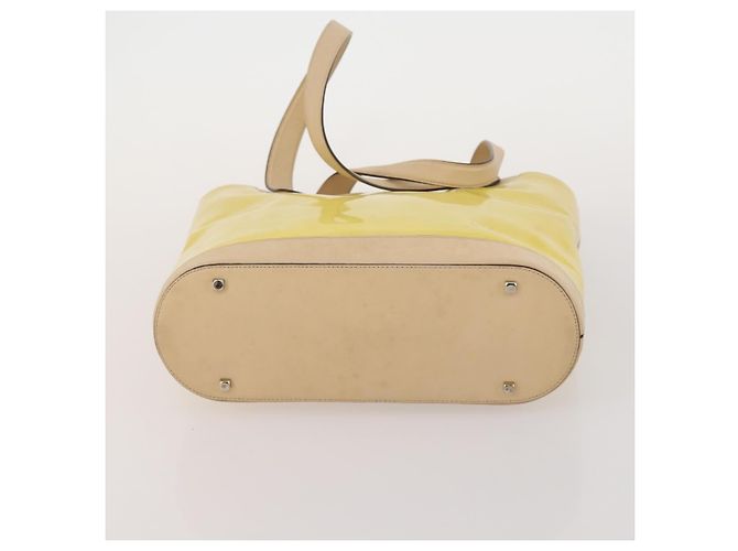 Borsa Salvatore Ferragamo Nylon Pelle Vinile 3 Set Giallo Clear Auth BA13061 - vista 14