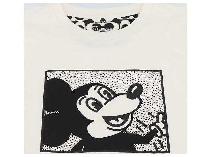 Camiseta de manga corta Coach CoachxDisneyxKeith Haring algodón Blanco Auth 167322M - vista 5