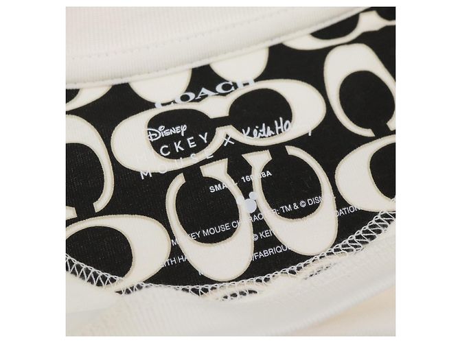 Camiseta de manga corta Coach CoachxDisneyxKeith Haring algodón Blanco Auth 167322M - vista 9