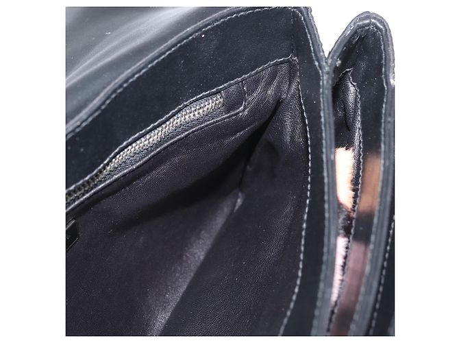 Borsa a Spalla con Catena PRADA in Pelle di Vitello Rosa Argento Auth 181937A - vista 19