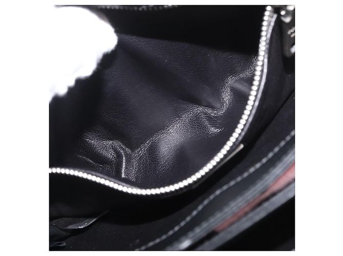 Borsa a Spalla con Catena PRADA in Pelle di Vitello Rosa Argento Auth 181937A - vista 24