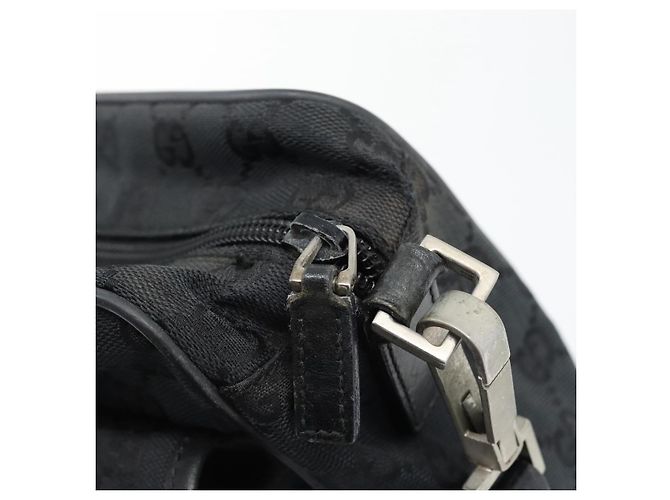 GUCCI GG Canvas Schultertasche Schwarz Silber 019 0375 Auth 178842 - Ansicht 10