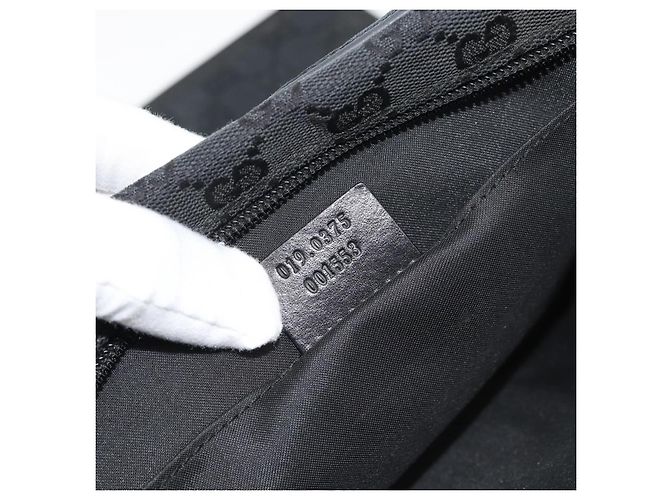 GUCCI GG Canvas Schultertasche Schwarz Silber 019 0375 Auth 178842 - Ansicht 12