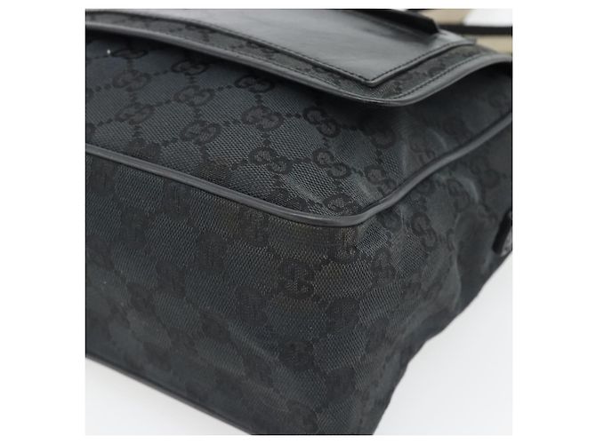 GUCCI GG Canvas Schultertasche Schwarz Silber 019 0375 Auth 178842 - Ansicht 14