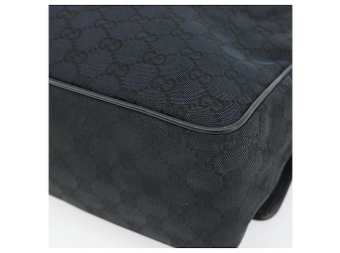 GUCCI GG Canvas Schultertasche Schwarz Silber 019 0375 Auth 178842 - Ansicht 16