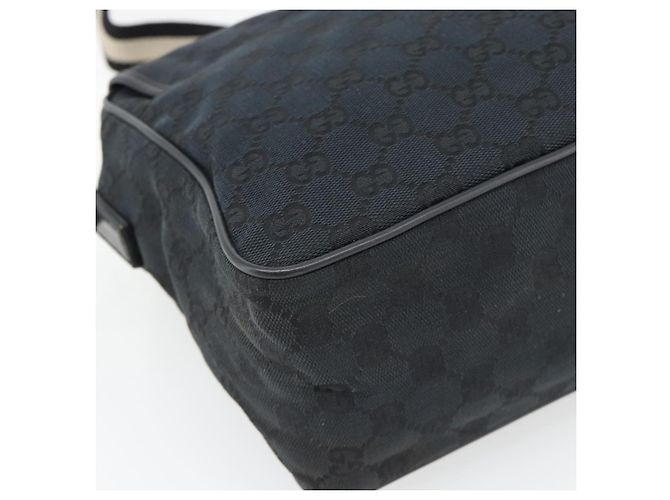 GUCCI GG Canvas Schultertasche Schwarz Silber 019 0375 Auth 178842 - Ansicht 17