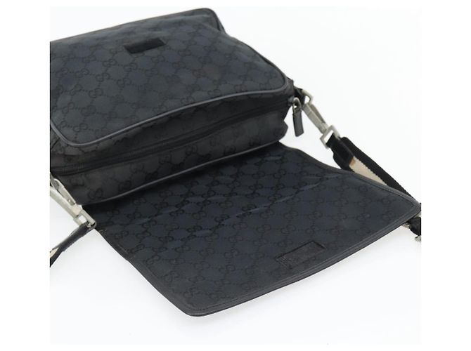 GUCCI GG Canvas Schultertasche Schwarz Silber 019 0375 Auth 178842 - Ansicht 18