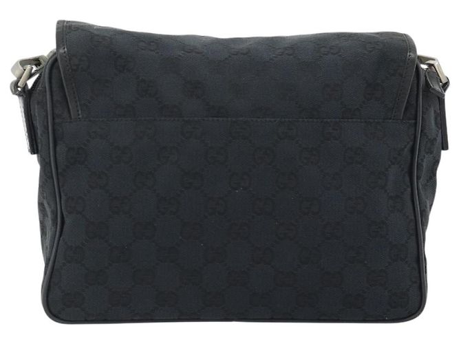 GUCCI GG Canvas Schultertasche Schwarz Silber 019 0375 Auth 178842 - Ansicht 2