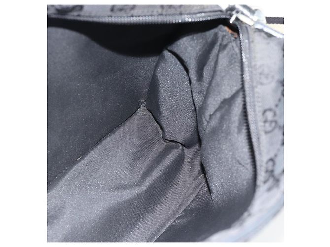 GUCCI GG Canvas Schultertasche Schwarz Silber 019 0375 Auth 178842 - Ansicht 20
