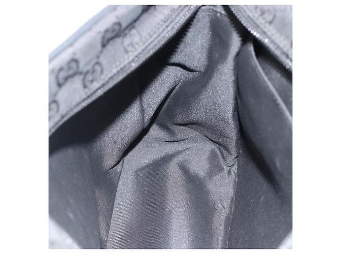 GUCCI GG Canvas Schultertasche Schwarz Silber 019 0375 Auth 178842 - Ansicht 21