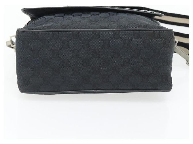GUCCI GG Canvas Schultertasche Schwarz Silber 019 0375 Auth 178842 - Ansicht 5
