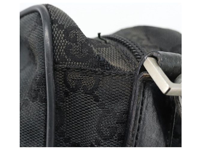 GUCCI GG Canvas Schultertasche Schwarz Silber 019 0375 Auth 178842 - Ansicht 9