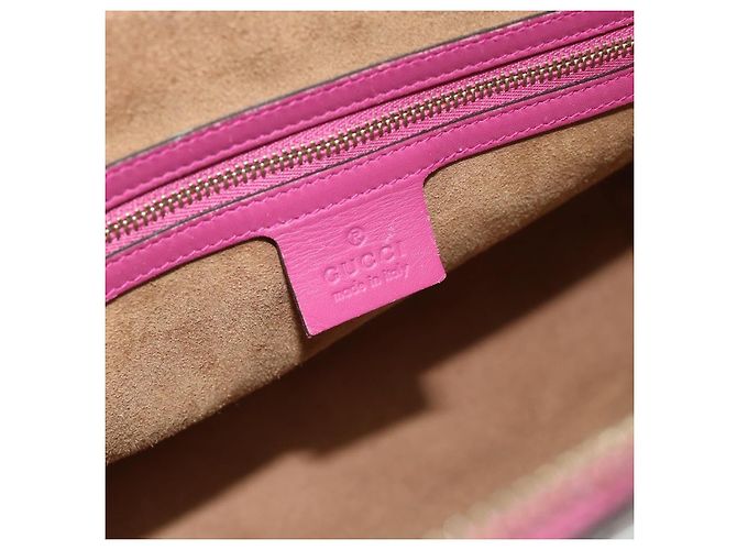 Borsa Tote GUCCI GG Supreme PVC Beige Oro 415721 Auth 181621 D'oro - vista 17