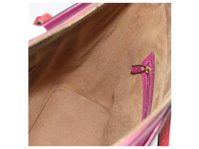 Borsa Tote GUCCI GG Supreme PVC Beige Oro 415721 Auth 181621 D'oro - vista 19