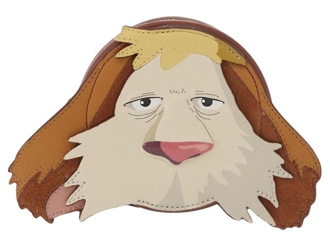 LOEWE Studio Ghibli Cookie Pouch Hin Howl's Moving Castle Auth 167366SM Marrone - vista 13