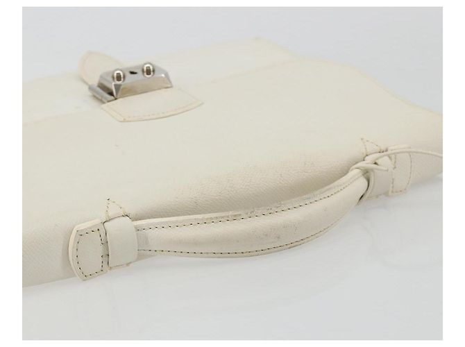 Hermès HERMES Bolso Adepeche 27 Hand Bag Cuero Blanco Plata Auth 182041A - vista 7