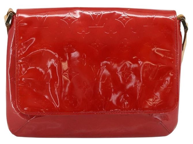 LOUIS VUITTON Monogram Vernis Thompson Street Bag Red Rouge M91094 Auth 182774 Rosso - vista 13