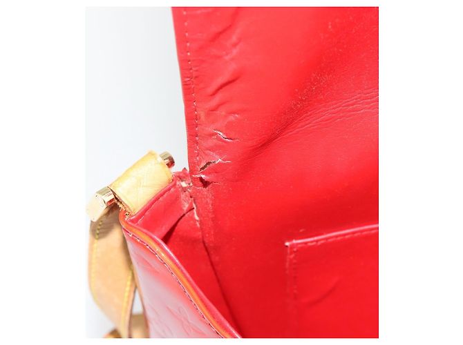 LOUIS VUITTON Monogram Vernis Thompson Street Bag Red Rouge M91094 Auth 182774 Rosso - vista 21