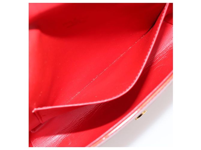 LOUIS VUITTON Monogram Vernis Thompson Street Bag Red Rouge M91094 Auth 182774 Rosso - vista 22