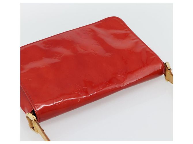 LOUIS VUITTON Monogram Vernis Thompson Street Bag Red Rouge M91094 Auth 182774 Rosso - vista 6