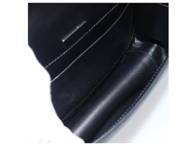 Borsa a Spalla con Catena PRADA in Pelle Nera Auth 182547M Nero - vista 10
