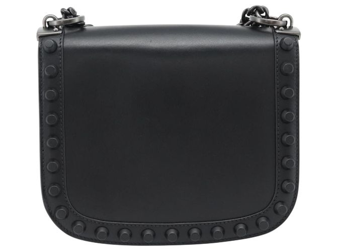 Borsa a Spalla con Catena PRADA in Pelle Nera Auth 182547M Nero - vista 2