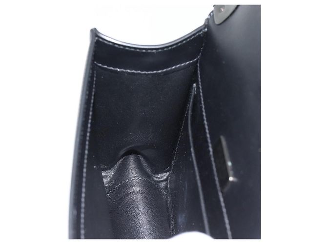 Borsa a Spalla con Catena PRADA in Pelle Nera Auth 182547M Nero - vista 20