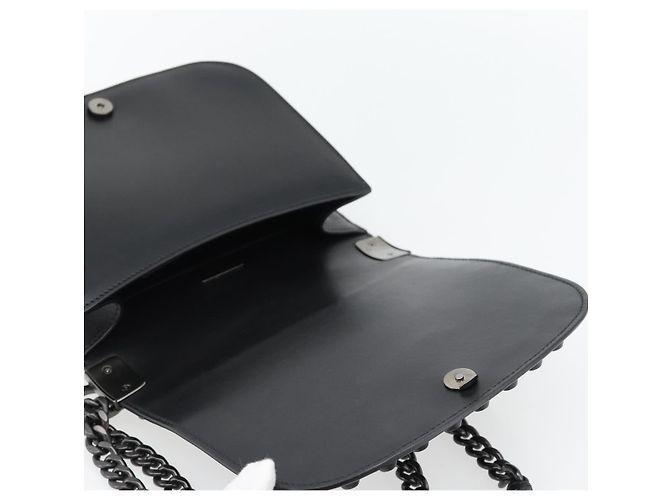 Borsa a Spalla con Catena PRADA in Pelle Nera Auth 182547M Nero - vista 9