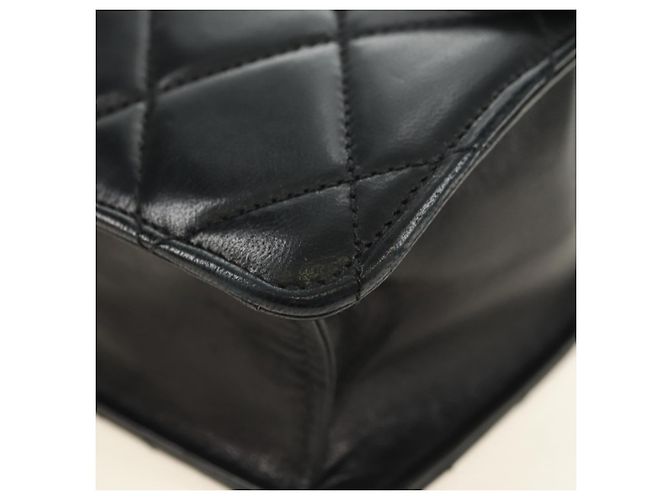 CHANEL Matelasse Chain Shoulder Bag Lamb Skin Black Gold CC Auth yk20399SAV Nero D'oro - vista 15
