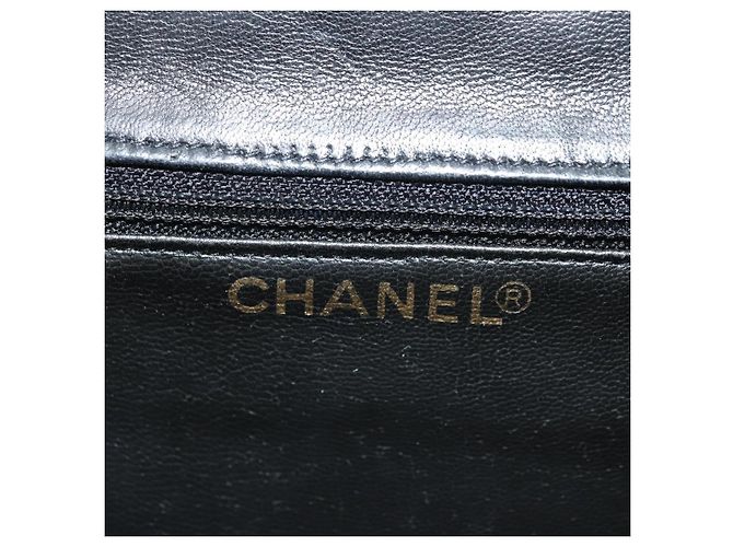 CHANEL Matelasse Chain Shoulder Bag Lamb Skin Black Gold CC Auth yk20399SAV Nero D'oro - vista 19