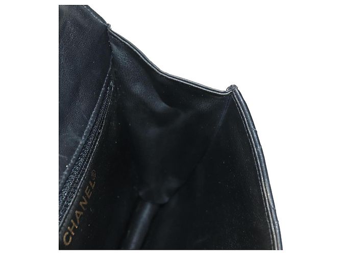 CHANEL Matelasse Chain Shoulder Bag Lamb Skin Black Gold CC Auth yk20399SAV Nero D'oro - vista 20