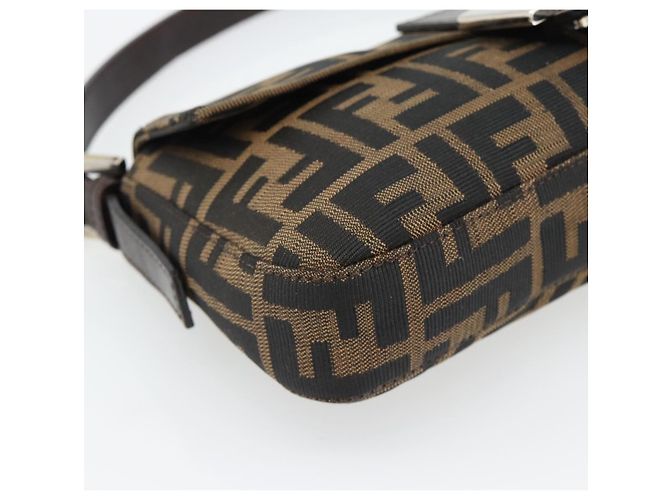 FENDI Mamma Baguette Schultertasche aus Zucca Canvas Schwarz Braun Authentisch 182220SAM - Ansicht 15