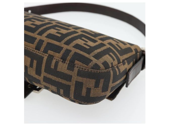 FENDI Mamma Baguette Schultertasche aus Zucca Canvas Schwarz Braun Authentisch 182220SAM - Ansicht 16