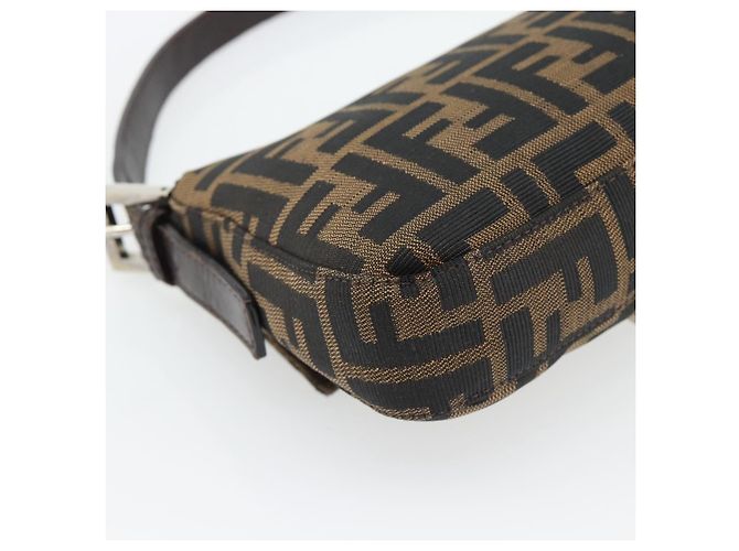 FENDI Mamma Baguette Schultertasche aus Zucca Canvas Schwarz Braun Authentisch 182220SAM - Ansicht 17