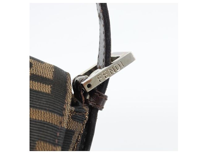 FENDI Mamma Baguette Schultertasche aus Zucca Canvas Schwarz Braun Authentisch 182220SAM - Ansicht 18