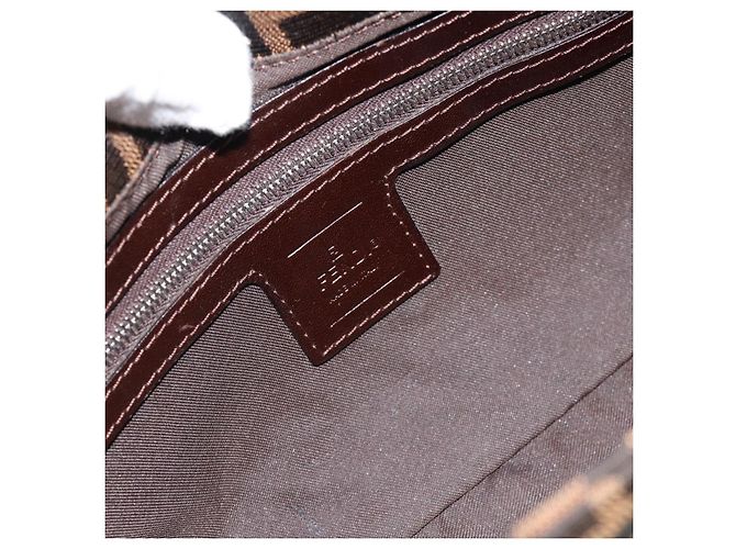 FENDI Mamma Baguette Schultertasche aus Zucca Canvas Schwarz Braun Authentisch 182220SAM - Ansicht 19