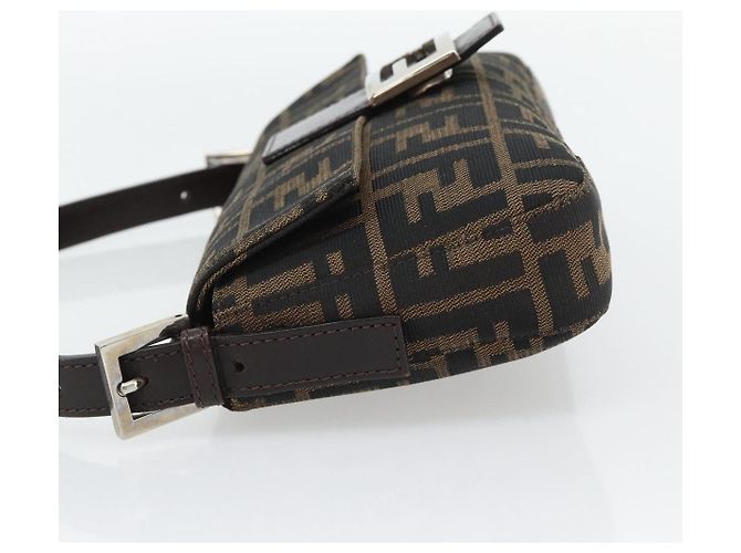 FENDI Mamma Baguette Schultertasche aus Zucca Canvas Schwarz Braun Authentisch 182220SAM - Ansicht 3