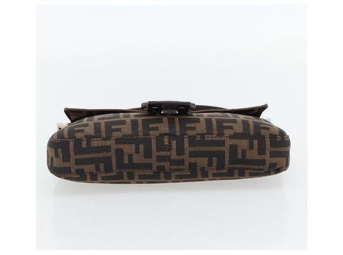 FENDI Mamma Baguette Schultertasche aus Zucca Canvas Schwarz Braun Authentisch 182220SAM - Ansicht 5