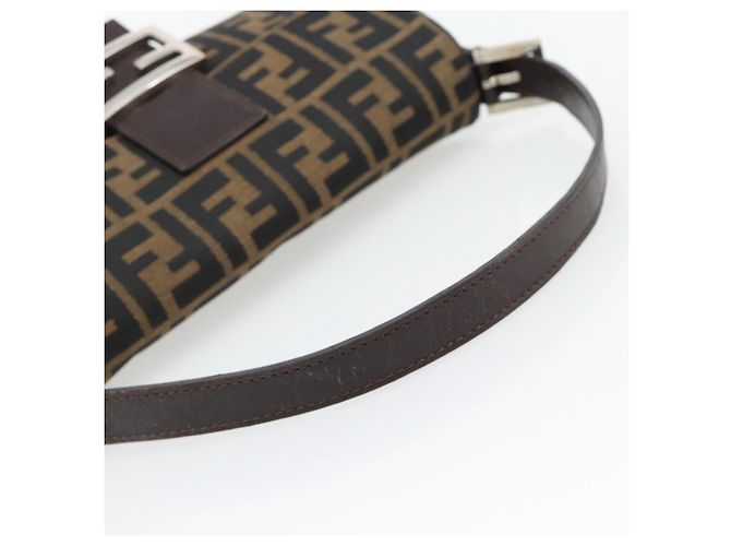 FENDI Mamma Baguette Schultertasche aus Zucca Canvas Schwarz Braun Authentisch 182220SAM - Ansicht 7