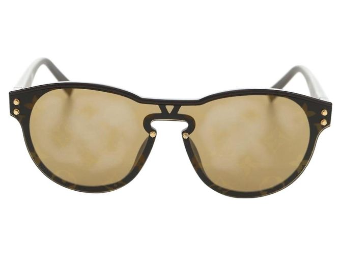 Gafas de sol redondas LOUIS VUITTON Monogram LV Waimea de plástico Marrón Auth 181664SAM Castaño Monograma - vista 13