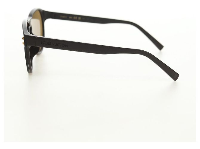 Gafas de sol redondas LOUIS VUITTON Monogram LV Waimea de plástico Marrón Auth 181664SAM Castaño Monograma - vista 3