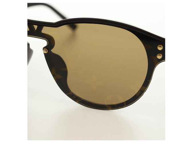 Gafas de sol redondas LOUIS VUITTON Monogram LV Waimea de plástico Marrón Auth 181664SAM Castaño Monograma - vista 7